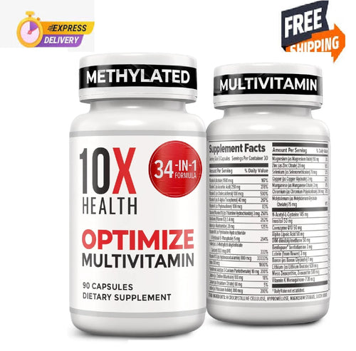 10X Health Optimize Methylated Multivitamin – 90 Capsules