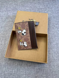 Coach X Peanuts Mini Skinny ID Case Signature Canvas W/Snoopy Print CBT14 NWT