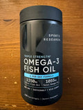 Sports Research Triple Strength Omega 3 Fish Oil - 150 Softgels