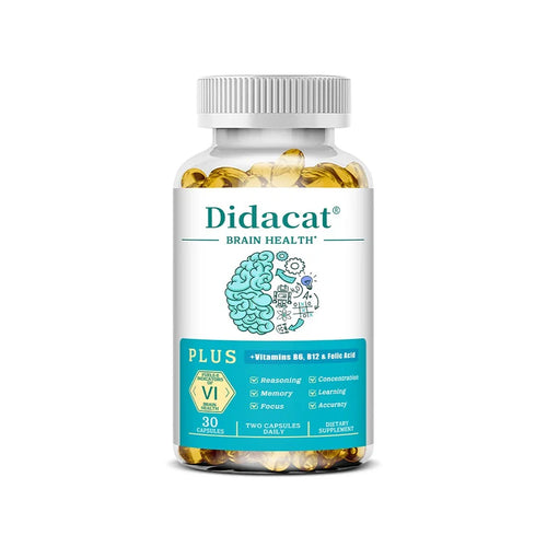 Brain PLUS Supplement for Memory & Focus - Nootropics for Concentration & Energy