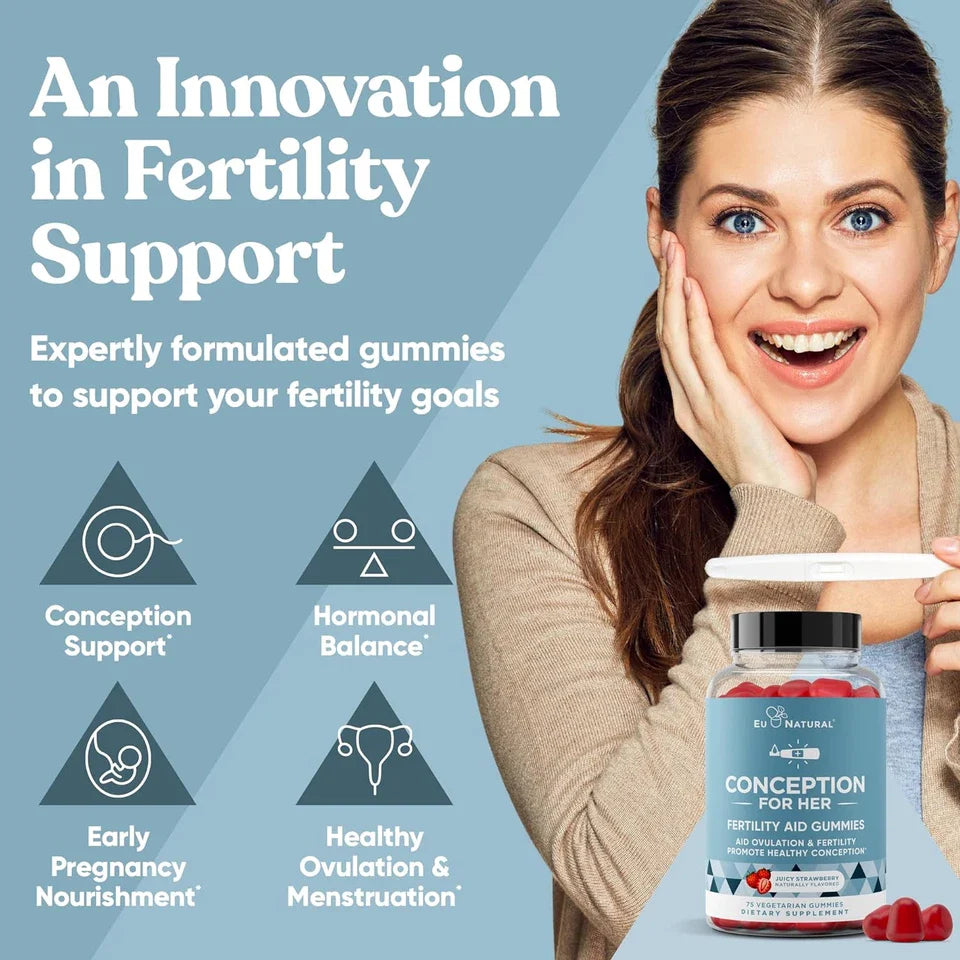 Conception for Her Fertility Gummies - Fertility Supplements for Women with Myo