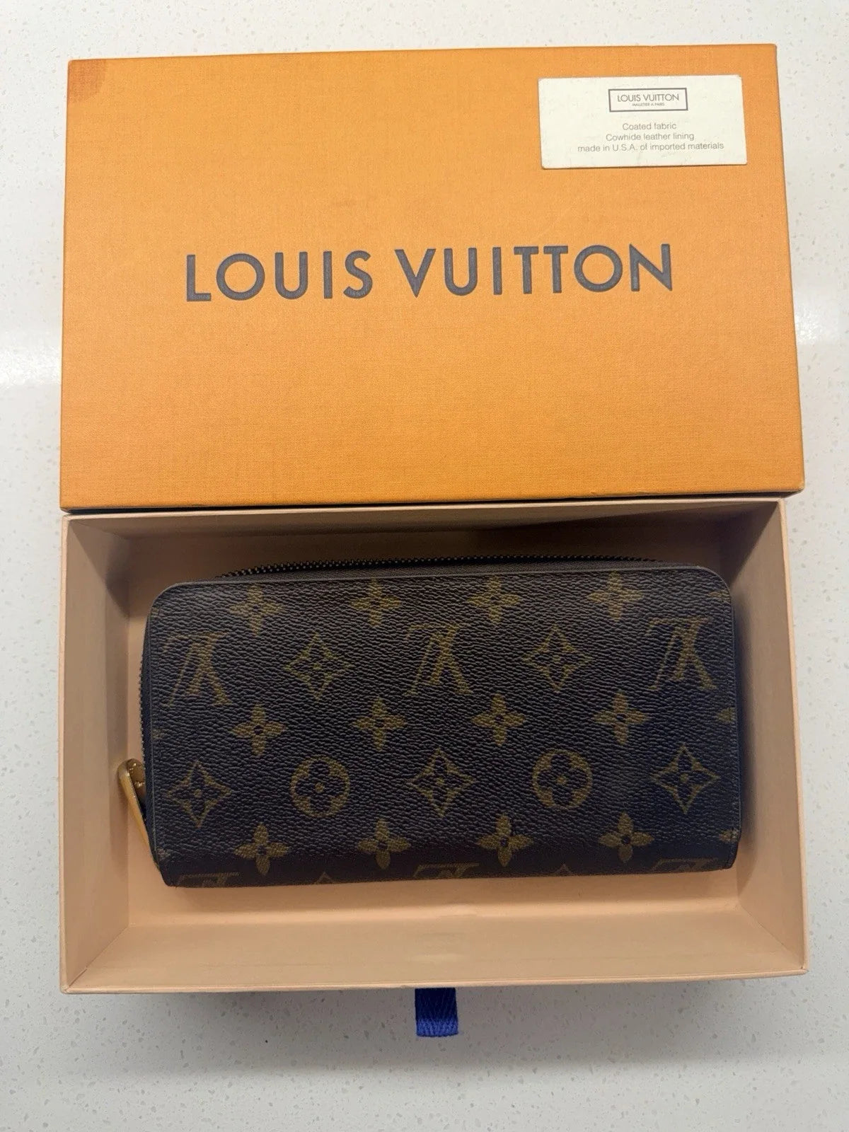 Louis Vuitton Monogram Zippy Wallet Rose Ballerine Long Wallet Brown