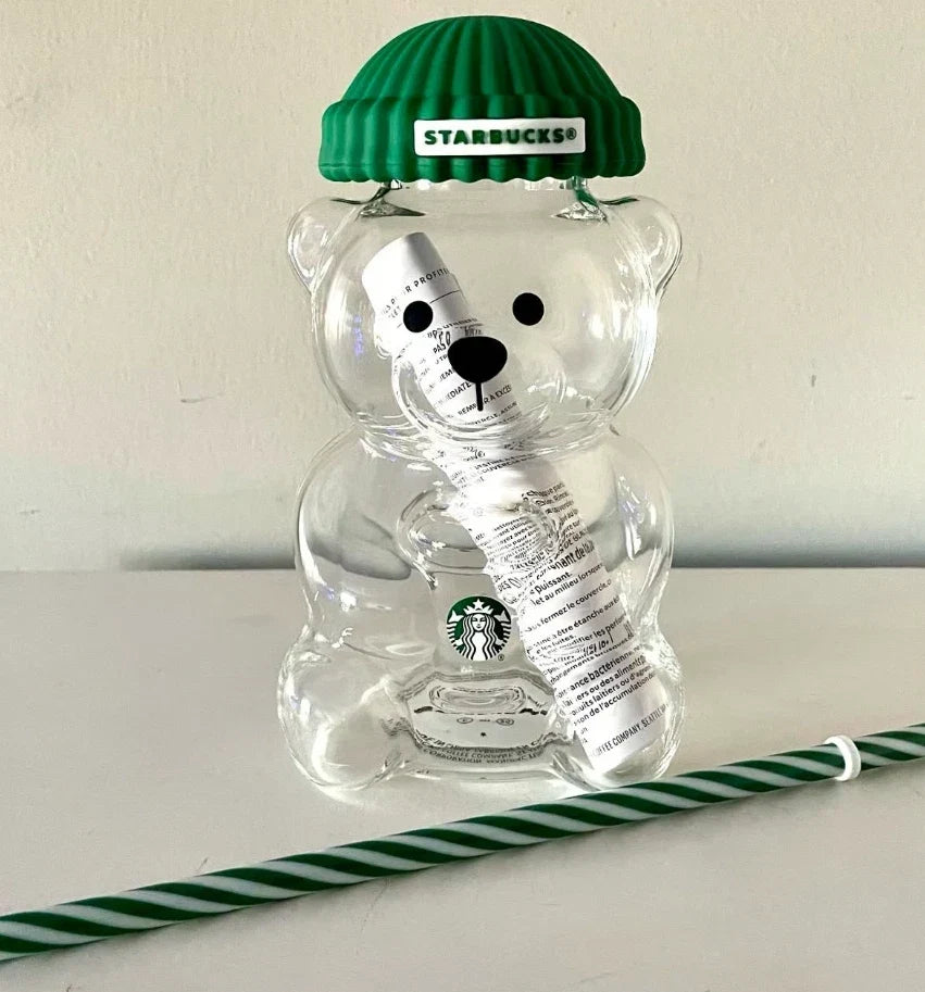 Original Starbucks Bearista Limited Edition Bear Glass Cold Cup