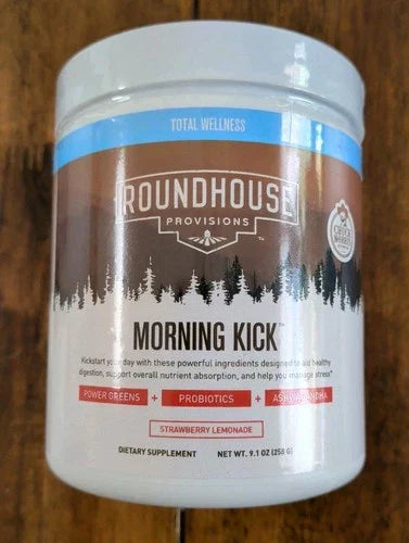 ROUNDHOUSE PROVISIONS MORNING KICK- Dietary Supplement-STRAWBERRY LEMONADE ~USA
