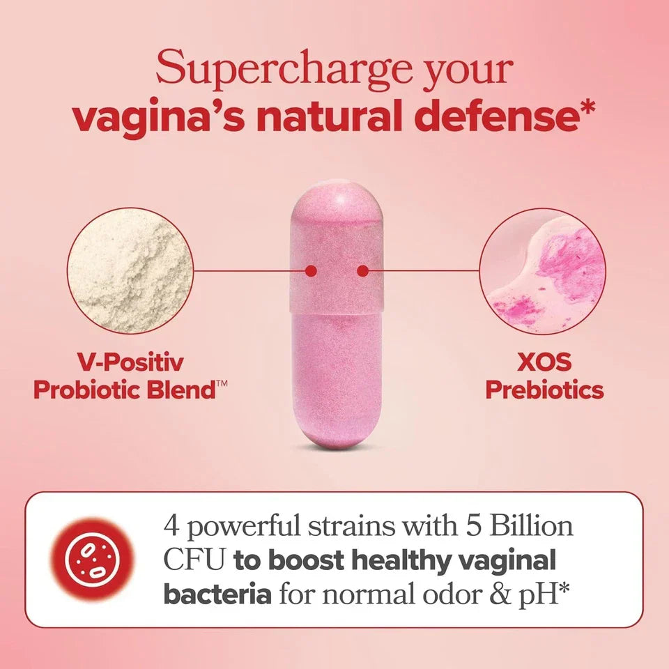 URO O Positiv Vaginal Probiotics 60 Count for Women PH Balance with Prebiotics